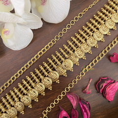 Vriksham Gold Look Alike Lakshmi Coin Hip Chain-G17635