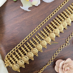 Vriksham Gold Look Alike Lakshmi Coin Hip Chain-G17635