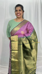 Lavender Korvai Pure Silk Saree - VS3975
