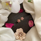 Vriksham Premium Floral Studs-Pastel Pink-G16657