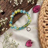 Vriksham Antique Kids Bracelet With Watch Symbol Pendant-Green & Yellow Color-G18806