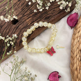 Vriksham Antique Kids Bracelet With Butterfly Pendant-Lemon Color-G18811