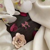 Vriksham Premium Leaf Studs-Pink-G16689