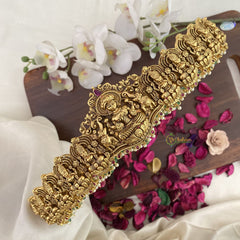 Vriksham Premium AD Stone Lakshmi Bridal Hipbelt-Green Bead-Pearls-G17638