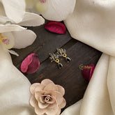 Vriksham Premium Leaf Studs-Black-G16685