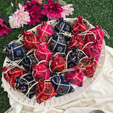 Vriksham Ethnic Bandhani Print Potli Bags -6 Pieces Set-RG363