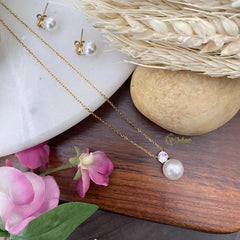 Vriksham Pearl Pendant Anti Tarnish Stainless Steel Necklace Chain -G17656