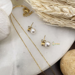 Vriksham Pearl Pendant Anti Tarnish Stainless Steel Necklace Chain -G17656