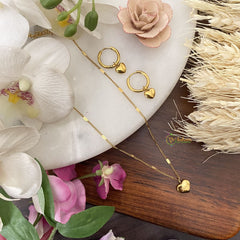 Vriksham Heart Shape Pendant Anti Tarnish Stainless Steel Necklace Chain -G17657