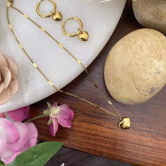 Vriksham Heart Shape Pendant Anti Tarnish Stainless Steel Necklace Chain -G17657