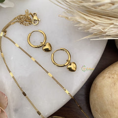 Vriksham Heart Shape Pendant Anti Tarnish Stainless Steel Necklace Chain -G17657