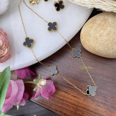 Vriksham Designer Pendants Anti Tarnish Stainless Steel Necklace Chain-Black-G17681