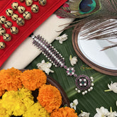 Vriksham Floral Motif Red Stone Kemp Mang Tikka-Red White & Green-Pearl-G19736