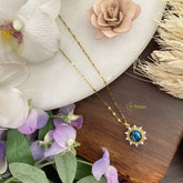 Vriksham Round Pendant Anti Tarnish Stainless Steel Necklace Chain-G17678