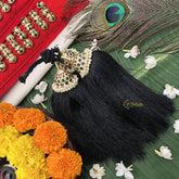 Vriksham Desginer Pearl Layer Kemp Gold Style Kunjalam-Red Green-Pearl-G19742