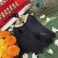 Vriksham Desginer Pearl Layer Kemp Gold Style Kunjalam-Red Green-Pearl-G19742