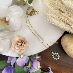 Vriksham Round Pendant Anti Tarnish Stainless Steel Necklace Chain-G17678