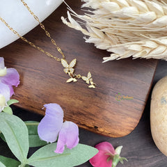 Vriksham Elegant Butterfly Pendants Anti Tarnish Stainless Steel Necklace Chain-G17687