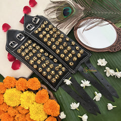 Vriksham Sawagai Premium Black Ghungroo Anklets 4 Row Ghungroo Pair-G19748