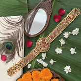 Vriksham Traditional Kemp Simple Floral Style Hipbelt-Red Green-G19681