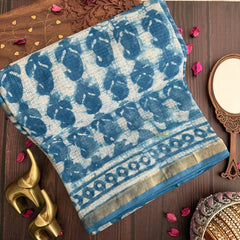 Vriksham Blue Paisley Designer Kota Cotton Saree-VS4456