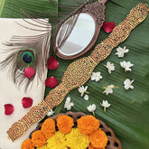 Vriksham Traditional Kemp Waistbelt for Bharatanatyam Star style centerpiece Hipbelt-Red Green-G19686