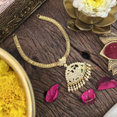 Vriksham Attigai Diamond Neckpiece-White-G18859
