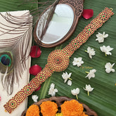 Vriksham Traditional Kemp Round Pendant-Enamel Style Hipbelt-Green-G19698