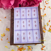 Vriksham Rudraksh Red Maroon Plain Kalyanam Kumkum Sticker Bindi Organizer Box (Set of 12)-BB3610