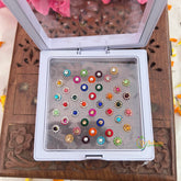 Vriksham Multicolour Rhinestone Luxury Bindi Case-BB3621