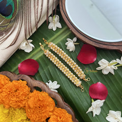 Vriksham Gold Look Traditional Kemp Maatil- Red-Pearl-G19671