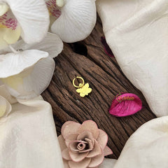 Vriksham Elegant Leaf Style Golden Kundan Jadau Septum Ring-Green Red-J3758