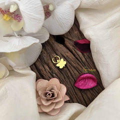 Vriksham Elegant Leaf Style Golden Kundan Jadau Septum Ring-Red Green-J3757