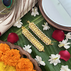 Vriksham Gold Look Alike Trio Red Traditional Kemp Maatil-Pearl-G19657