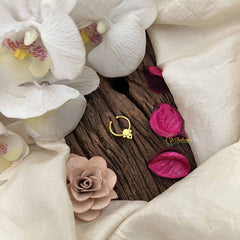 Vriksham Ethnic Gold-Toned With Blue Kundan Center Floral Septum Ring-G20442