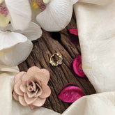 Vriksham Floral Motif Gold-Toned With Red White & Green Septum Ring-G20466