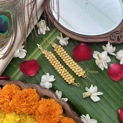 Vriksham Gold Look Alike Ruby & Emerald Three Dot Red Green Traditional Kemp Maatil-G19656