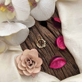 Vriksham Elegant Trio Shape Gold-Toned With White Septum Ring-G20460