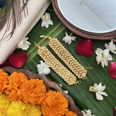 Vriksham Gold Look Alike Trio Red Green Traditional Kemp Maatil-Pearl-G19658