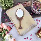 Vriksham Silver with Gold Print Tanchoi Tissue Silk Saree-VS4494