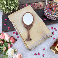 Vriksham Silver with Gold Print Tanchoi Tissue Silk Saree-VS4494