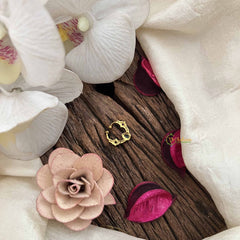 Vriksham Royal Pear With Star Shape Gold-Toned With Red Green Septum Ring-G20453