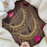 Vriksham Unique Shank Shape Gold Look Alike 3 Layered Maatil-Gold Bead-G18612