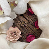 Vriksham Royal Pear With Star Shape Gold-Toned With Red Septum Ring-G20456