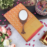 Vriksham Orange Katan Tanchoi Soft Silk Saree-VS4486