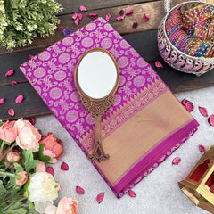 Vriksham Purple Katan Tanchoi Soft Silk Saree-VS4506