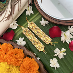 Vriksham Gold Look Traditional Kemp Maatil- Red Gold-Pearl-G19669