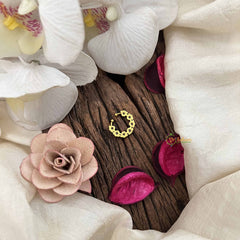 Vriksham Designer 7 Floral Gold-Toned With Red Kundan Septum Ring-G20444