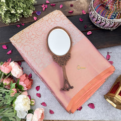 Vriksham Peach Tanchoi Tissue Silk Saree-VS4487