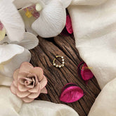 Vriksham Classic Leaf Shape Gold-Toned With White Kundan Septum Ring-G20449